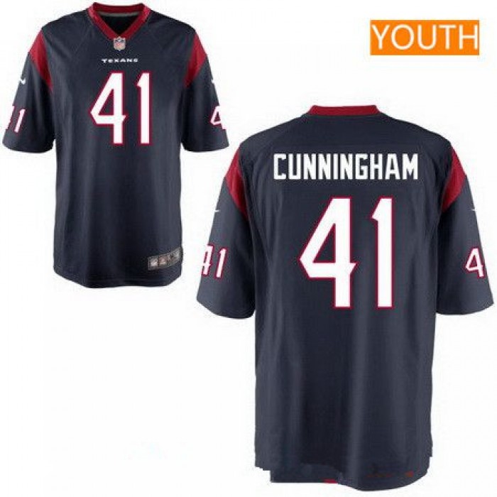 Youth 2017 NFL Draft Houston Texans #41 Zach Cunningham Navy Blue Alternate Stitched NFL Nike Game Jersey