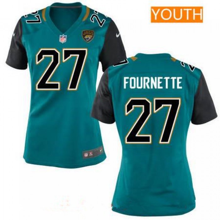 Youth 2017 NFL Draft Jacksonville Jaguars #27 Leonard Fournette Teal Green Team Color Stitched NFL Nike Game Jersey