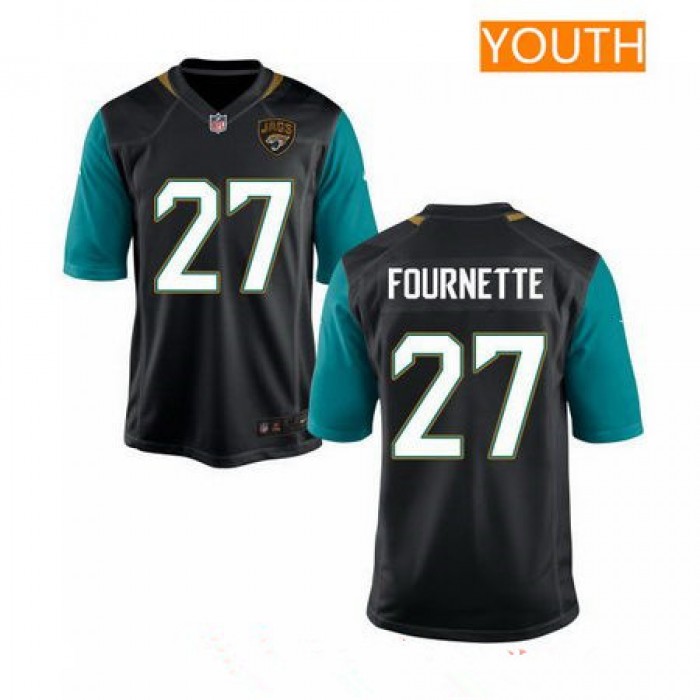 Youth 2017 NFL Draft Jacksonville Jaguars #27 Leonard Fournette Black Alternate Stitched NFL Nike Game Jersey