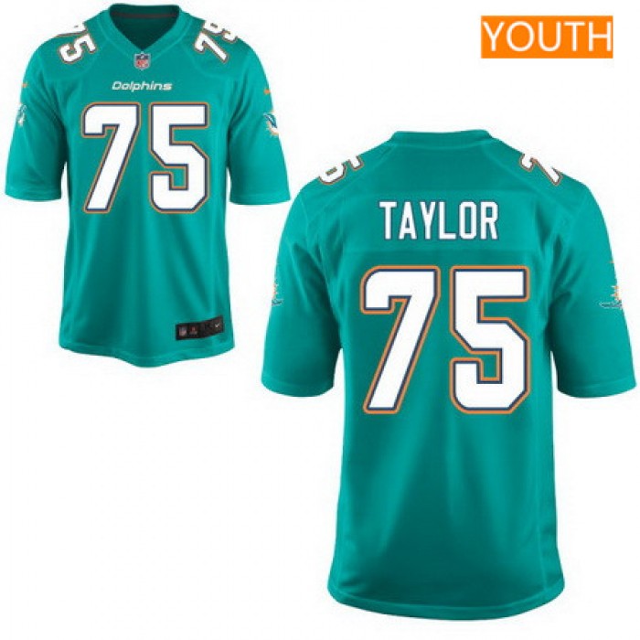 Youth 2017 NFL Draft Miami Dolphins #75 Vincent Taylor Green Team Color Stitched NFL Nike Game Jersey