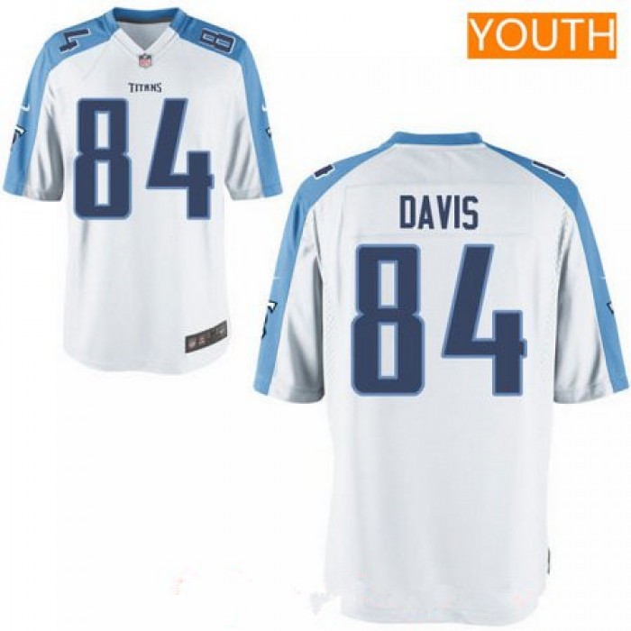 Youth 2017 NFL Draft Tennessee Titans #84 Corey Davis White Road Stitched NFL Nike Game Jersey