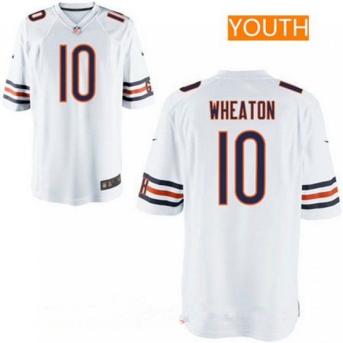 Youth Chicago Bears #10 Markus Wheaton White Road Stitched NFL Nike Game Jersey