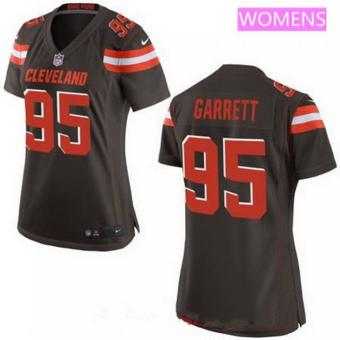 Women's 2017 NFL Draft Cleveland Browns #95 Myles Garrett Brown Team Color Stitched NFL Nike Game Jersey