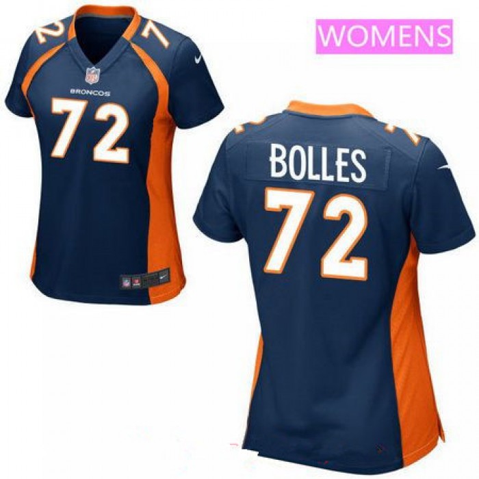 Women's 2017 NFL Draft Denver Broncos #72 Garett Bolles Navy Blue Alternate Stitched NFL Nike Game Jersey
