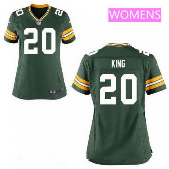 Women's 2017 NFL Draft Green Bay Packers #20 Kevin King Green Team Color Stitched NFL Nike Game Jersey