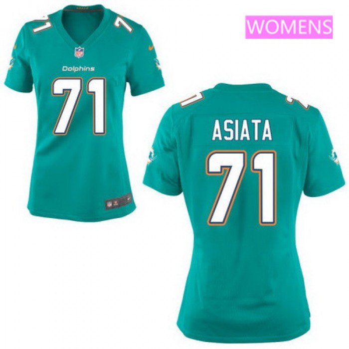 Women's 2017 NFL Draft Miami Dolphins #71 Isaac Asiata Green Team Color Stitched NFL Nike Game Jersey