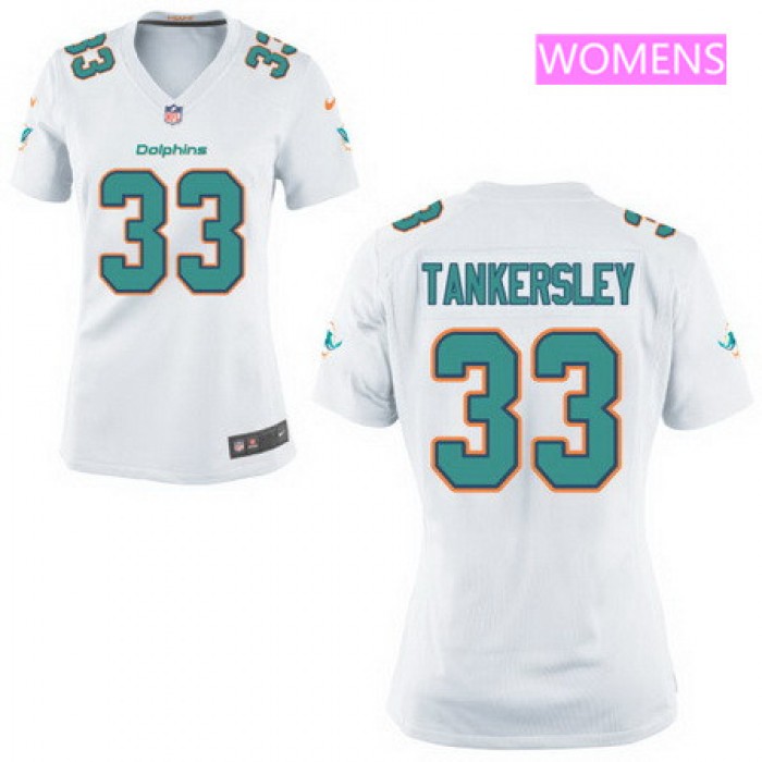 Women's 2017 NFL Draft Miami Dolphins #33 Cordrea Tankersley White Road Stitched NFL Nike Game Jersey