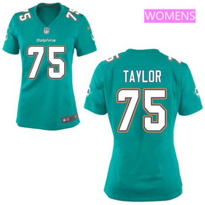 Women's 2017 NFL Draft Miami Dolphins #75 Vincent Taylor Green Team Color Stitched NFL Nike Game Jersey