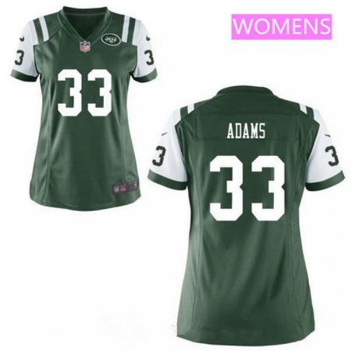 Women's 2017 NFL Draft New York Jets #33 Jamal Adams Green Team Color Stitched NFL Nike Game Jersey