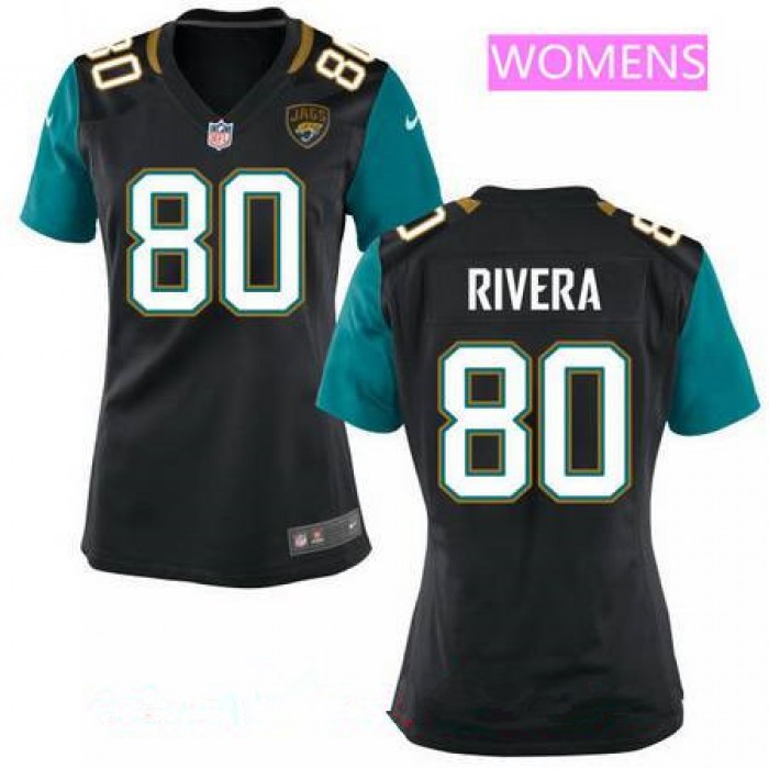 Women's Jacksonville Jaguars #80 Mychal Rivera Black Alternate Stitched NFL Nike Game Jersey