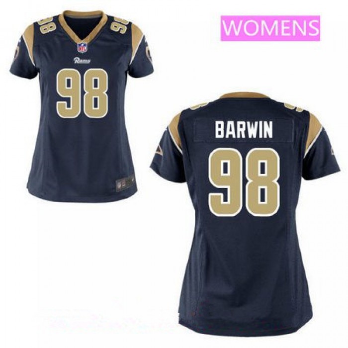 Women's Los Angeles Rams #98 Connor Barwin Navy Blue Team Color Stitched NFL Nike Game Jersey