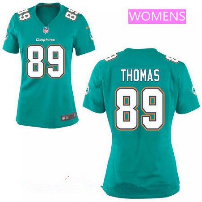 Women's Miami Dolphins #89 Julius Thomas Green Team Color Stitched NFL Nike Game Jersey