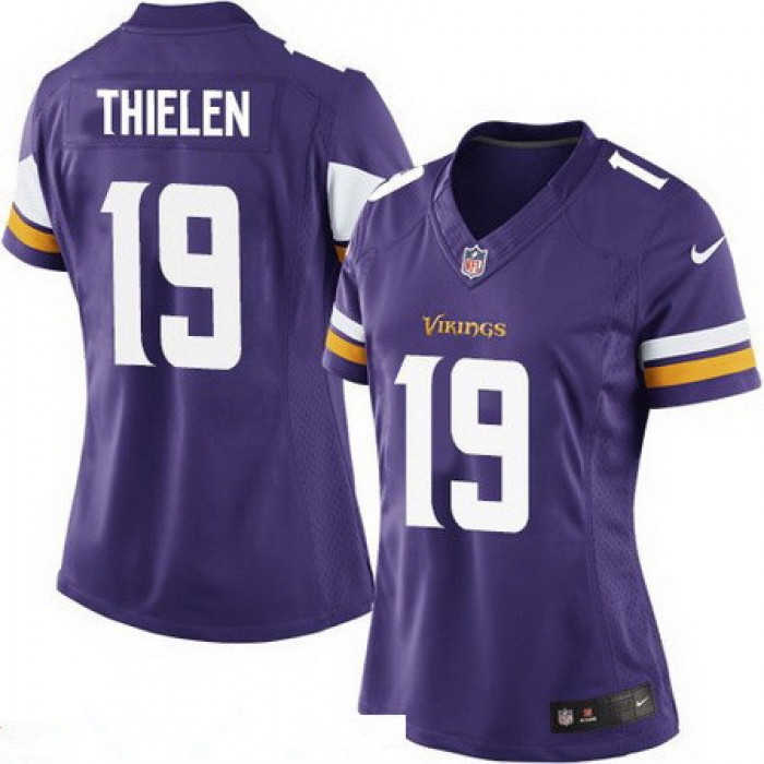 Women's Minnesota Vikings #19 Adam Thielen Purple Team Color Stitched NFL Nike Game Jersey