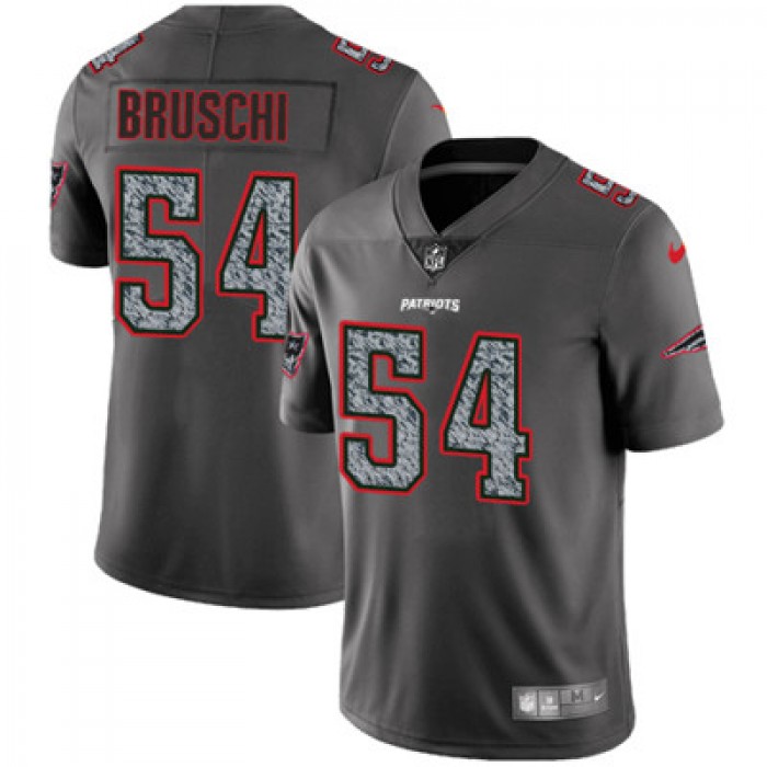 Nike New England Patriots #54 Tedy Bruschi Gray Static Men's NFL Vapor Untouchable Game Jersey