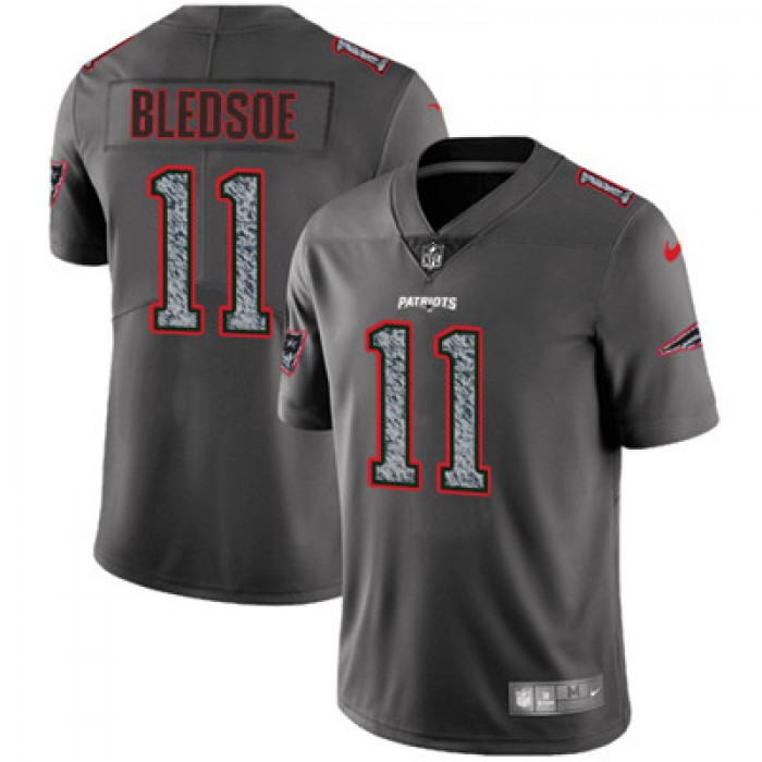 Nike New England Patriots #11 Drew Bledsoe Gray Static Men's NFL Vapor Untouchable Game Jersey