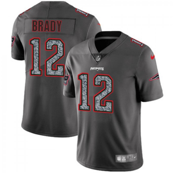Nike New England Patriots #12 Tom Brady Gray Static Men's NFL Vapor Untouchable Game Jersey