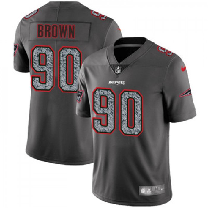 Nike New England Patriots #90 Malcom Brown Gray Static Men's NFL Vapor Untouchable Game Jersey