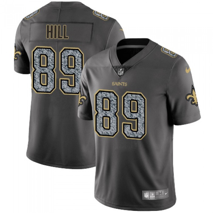 Nike New Orleans Saints #89 Josh Hill Gray Static Men's NFL Vapor Untouchable Game Jersey