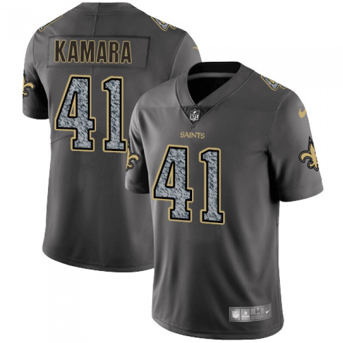 Nike New Orleans Saints #41 Alvin Kamara Gray Static Men's NFL Vapor Untouchable Game Jersey