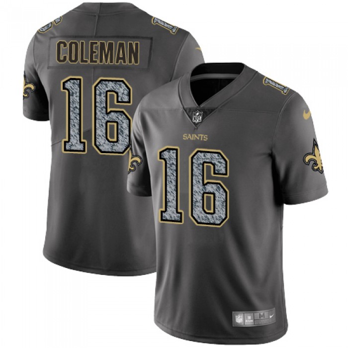 Nike New Orleans Saints #16 Brandon Coleman Gray Static Men's NFL Vapor Untouchable Game Jersey
