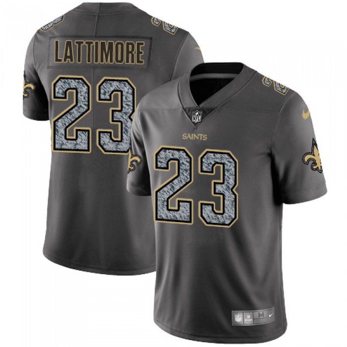 Nike New Orleans Saints #23 Marshon Lattimore Gray Static Men's NFL Vapor Untouchable Game Jersey