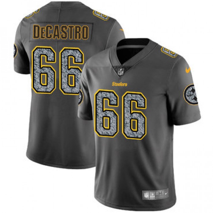 Nike Pittsburgh Steelers #66 David DeCastro Gray Static Men's NFL Vapor Untouchable Game Jersey