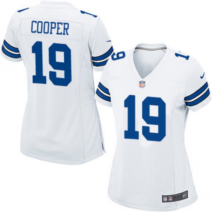 Dallas Cowboys#19 Game Amari Cooper White Nike NFL Road Women's Jersey