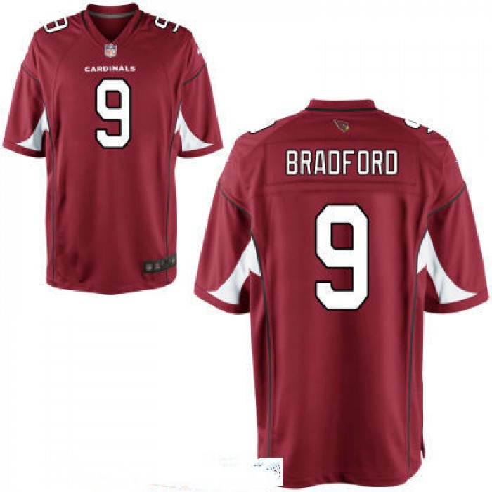 Men's Arizona Cardinals #9 Sam Bradford Red Team Color Stitched NFL Nike Game Jersey