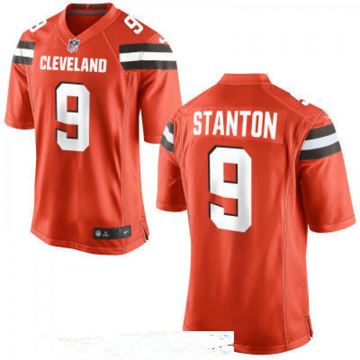 Men's Cleveland Browns #9 Drew Stanton Orange Alternate Stitched NFL Nike Game Jersey