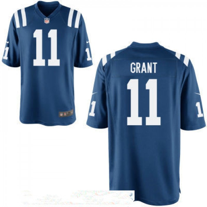 Men's Indianapolis Colts #11 Ryan Grant Royal Blue Team Color Stitched NFL Nike Game Jersey