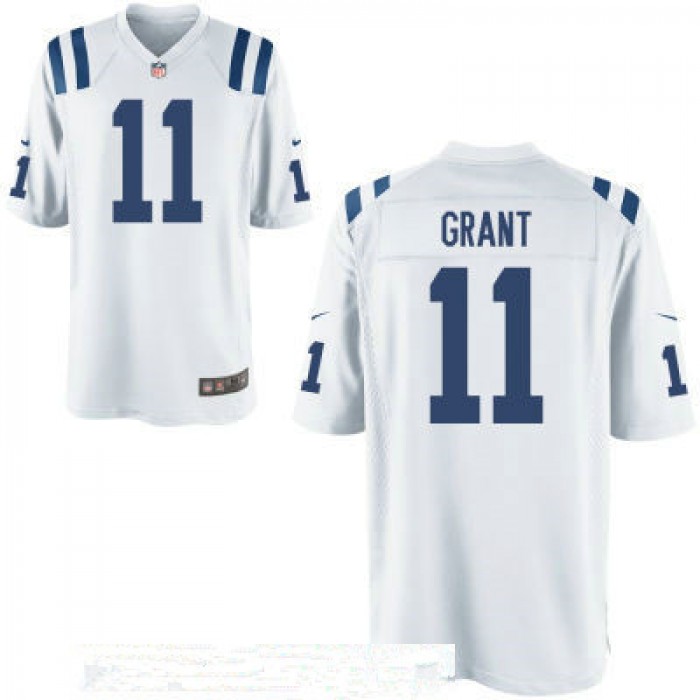 Men's Indianapolis Colts #11 Ryan Grant White Road Stitched NFL Nike Game Jersey