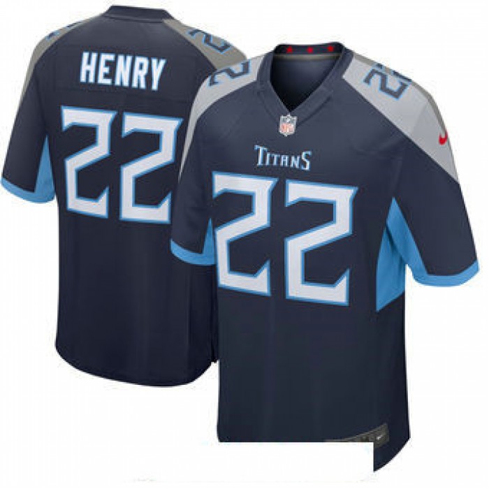 Men's Tennessee Titans #22 Derrick Henry Nike Navy New 2018 Game Jersey