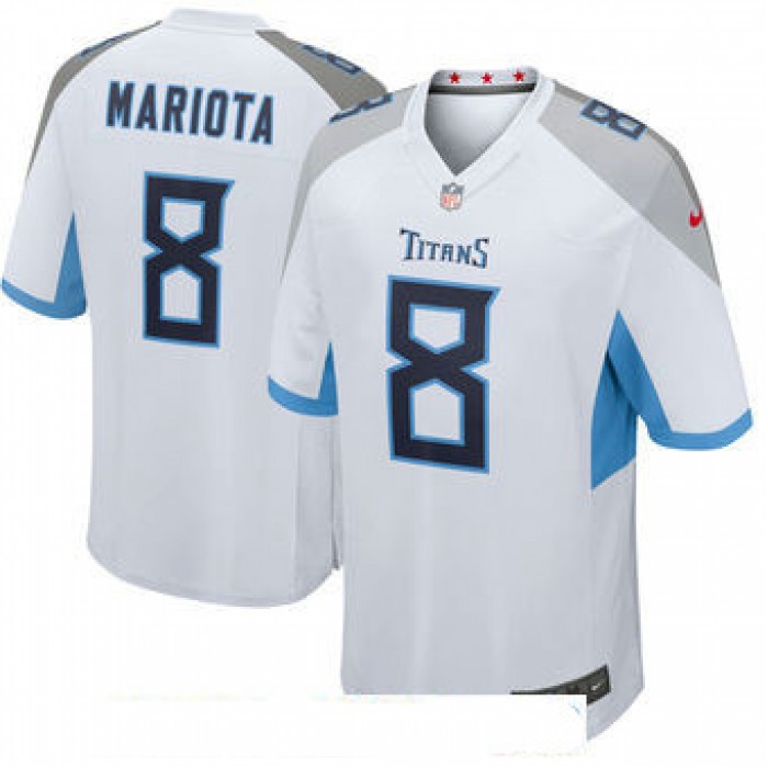 Men's Tennessee Titans #8 Marcus Mariota Nike White New 2018 Game Jersey