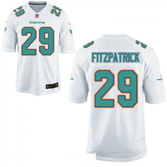 Men's Miami Dolphins #29 Minkah Fitzpatrick White Road Stitched NFL Nike Game Jersey