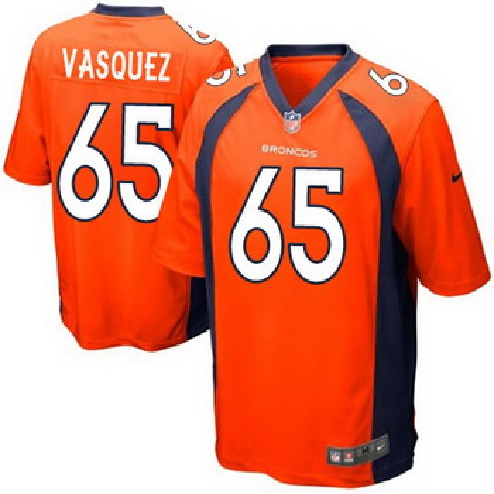 Nike Denver Broncos #65 Louis Vasquez 2013 Orange Game Jersey