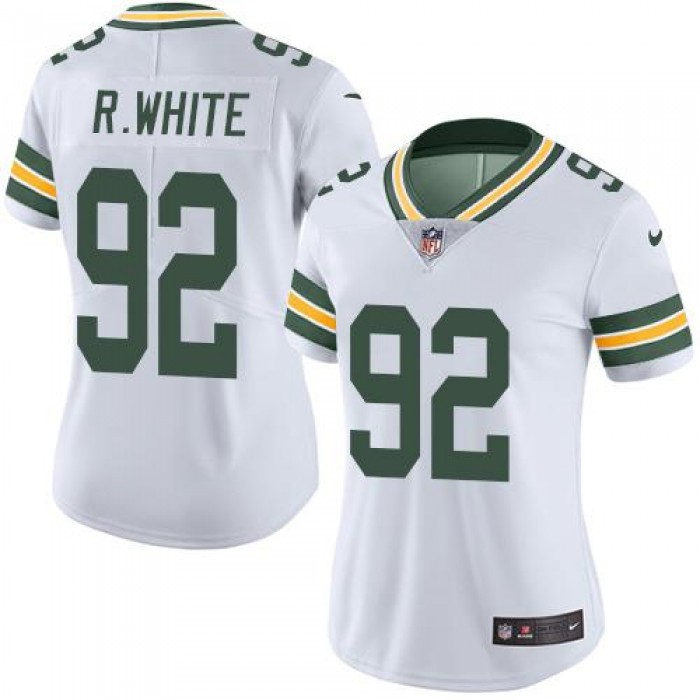 Nike Packers #92 Reggie White White Women's Stitched NFL Limited Rush Jersey