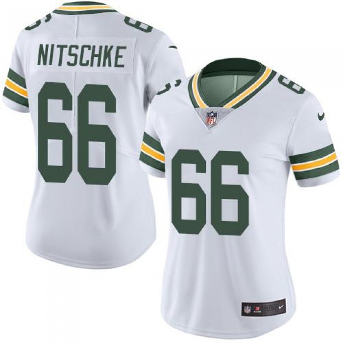 Nike Packers #66 Ray Nitschke White Women's Stitched NFL Limited Rush Jersey