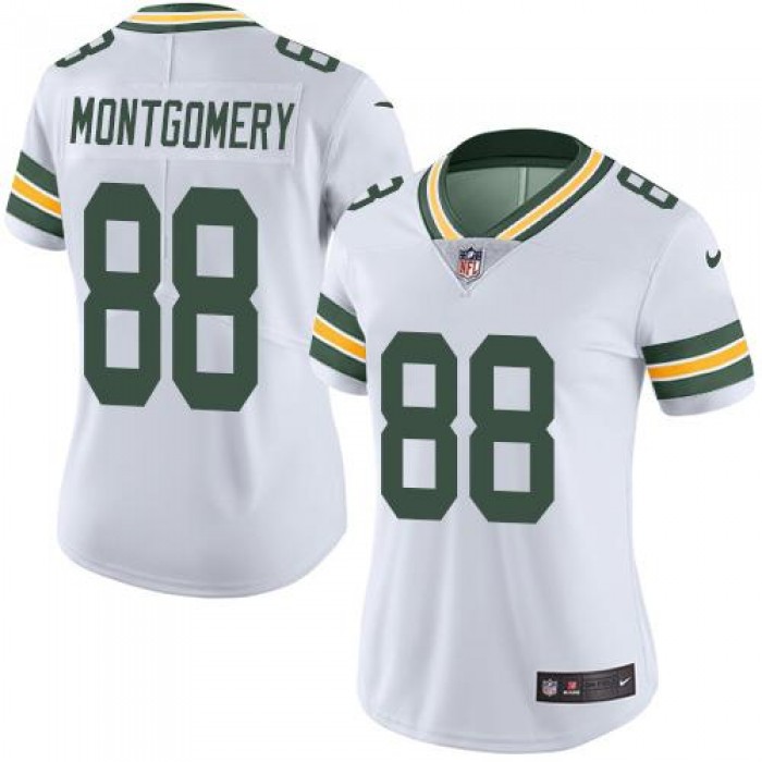 Nike Packers #88 Ty Montgomery White Women's Stitched NFL Limited Rush Jersey