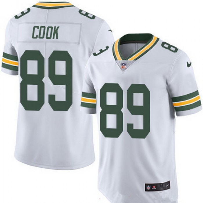 Men's Green Bay Packers #89 Jared Cook White 2016 Color Rush Stitched NFL Nike Limited Jersey