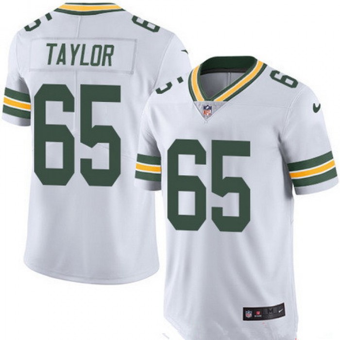 Men's Green Bay Packers #65 Lane Taylor White 2016 Color Rush Stitched NFL Nike Limited Jersey
