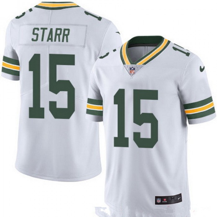 Men's Green Bay Packers #15 Bart Starr White 2016 Color Rush Stitched NFL Nike Limited Jersey