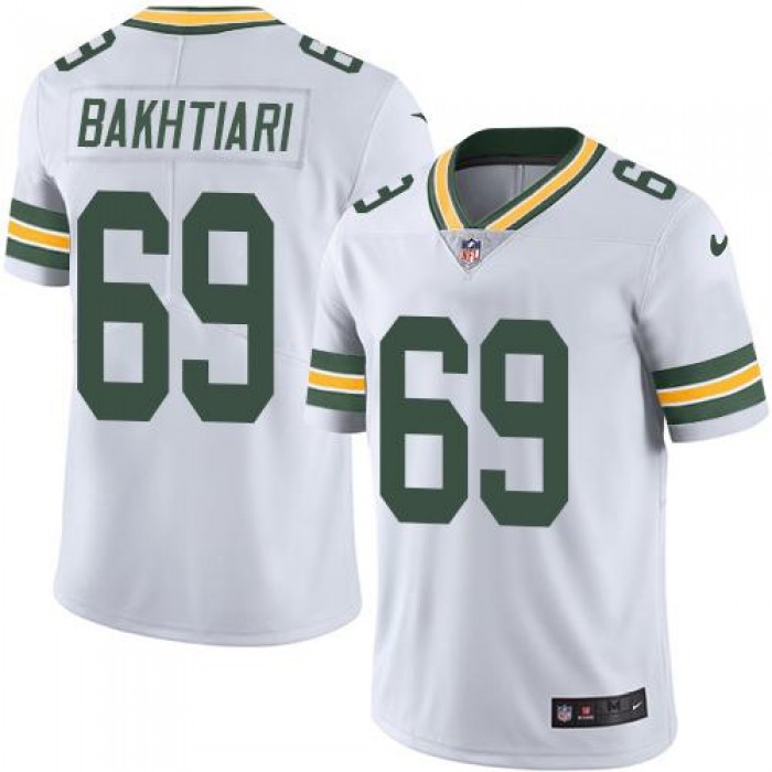 Nike Green Bay Packers #69 David Bakhtiari White Men's Stitched NFL Vapor Untouchable Limited Jersey