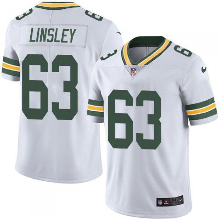 Nike Green Bay Packers #63 Corey Linsley White Men's Stitched NFL Vapor Untouchable Limited Jersey