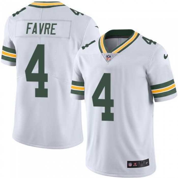 Nike Green Bay Packers #4 Brett Favre White Men's Stitched NFL Vapor Untouchable Limited Jersey
