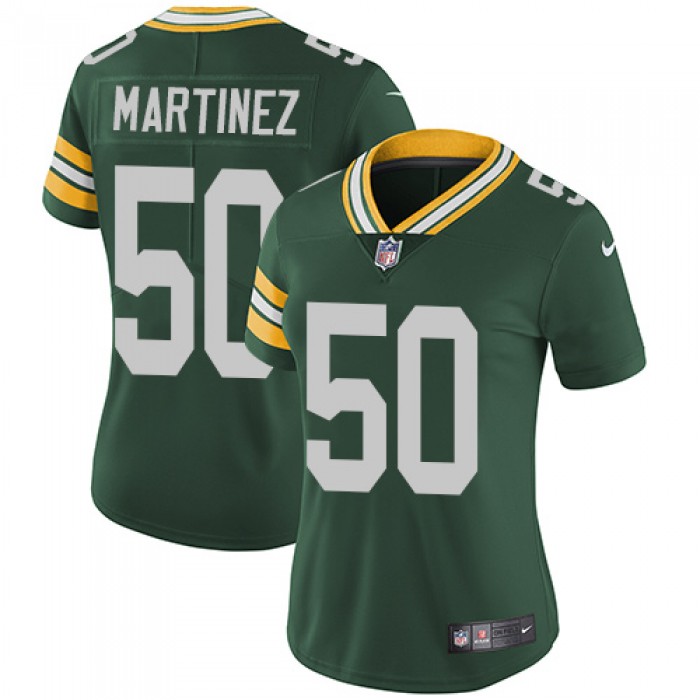 Women's Nike Green Bay Packers #50 Blake Martinez Green Team Color Stitched NFL Vapor Untouchable Limited Jersey
