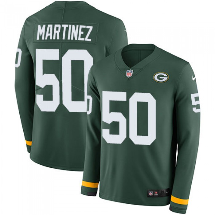 Nike Packers 50 Blake Martinez Green Team Color Men's Stitched NFL Limited Therma Long Sleeve Jersey