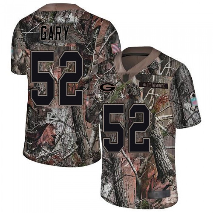 Packers #52 Rashan Gary Camo Youth Stitched Football Limited Rush Realtree Jersey