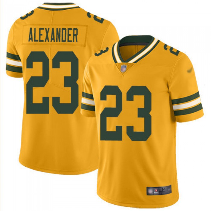 Packers #23 Jaire Alexander Gold Men's Stitched Football Limited Inverted Legend Jersey