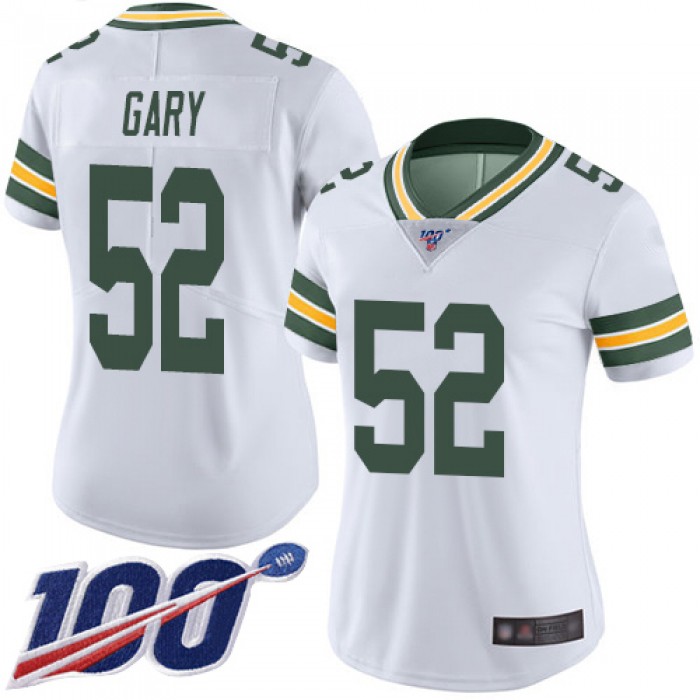 Nike Packers #52 Rashan Gary White Women's Stitched NFL 100th Season Vapor Limited Jersey