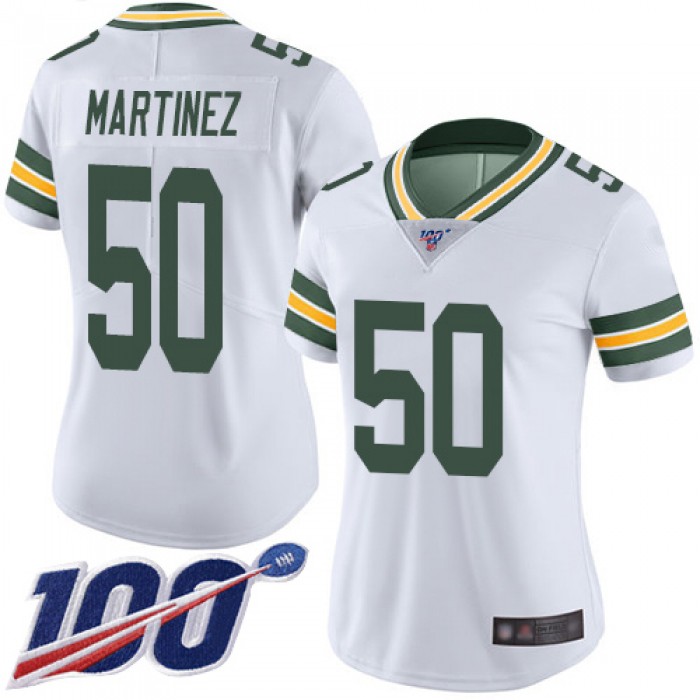 Nike Packers #50 Blake Martinez White Women's Stitched NFL 100th Season Vapor Limited Jersey